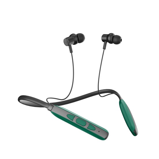 feLA Style X Bluetooth in Ear Neckband with Upto 30 Hours Playback, Bluetooth V5.3, 13 mm driver (Green)