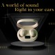 feLA Donut Wireless Earbuds with Type-C Charging, Bluetooth V5.3, IPX6, Quick Pairing, Transparent Case (Beige)